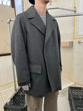 Load image into Gallery viewer, Late 1990s Mandarina Duck Rubberized Cuff and Hem Peacoat - Size L