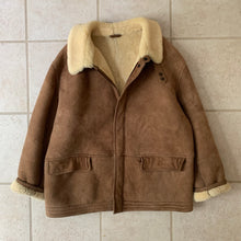 Load image into Gallery viewer, 1990s Armani Tan Suede Mouton Jacket - Size L