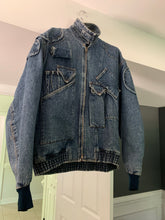 Load image into Gallery viewer, 1980s Katharine Hamnett Washed Denim Cargo Bomber - Size OS