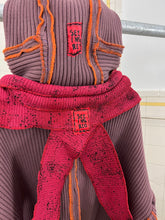 Load image into Gallery viewer, Seeing Red Marron Dyed Elephant Trunk Hoodie with Red Token Bag - Size OS