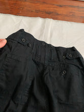Load image into Gallery viewer, 1980s Katharine Hamnett Black High Waist &amp; Tapered Military Trousers - Size S