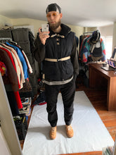 Load image into Gallery viewer, 1990s Armani Navy Pillow Neck Bondage Jacket with Removable Sleeves - Size L