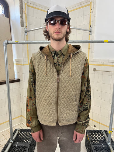 1980s Armani Quilted Hooded Vest - Size XL