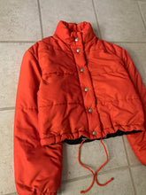 Load image into Gallery viewer, 1990s Armani Cropped Iridescent Orange Nylon Puffer - Size S