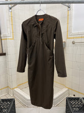 Load image into Gallery viewer, 1990s Mickey Brazil Olive Nylon Cinch Dress - Size S
