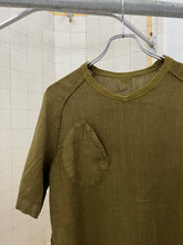 Load image into Gallery viewer, 2000s Mandarina Duck Khaki Green Reversible Linen Chest Pocket Shirt - Size M