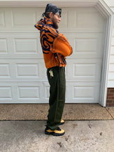 Load image into Gallery viewer, 2021 Seeing Red Tiger Camo Applique Hoodie with Elephant Trunk Sleeves – Size L