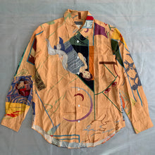 Load image into Gallery viewer, ss2004 Yohji Yamamoto Silk Graphic Shirt - Size L
