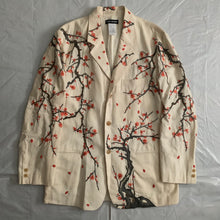 Load image into Gallery viewer, ss1995 Issey Miyake Cream Blazer with Embroidered Sakura Tree - Size L