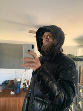 Load image into Gallery viewer, aw1999 Issey Miyake Coated Nylon Puffer Jacket with Exaggerated Hood - Size XL