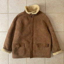 Load image into Gallery viewer, 1990s Armani Tan Suede Mouton Jacket - Size L