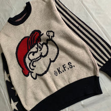 Load image into Gallery viewer, 1980s Vintage Intarsia Popeye Knitted Sweater - Size L