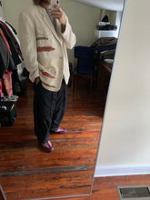 Load image into Gallery viewer, ss1992 Yohji Yamamoto Patched Linen Blazer - Size XL