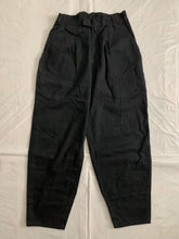 Load image into Gallery viewer, 1980s Katharine Hamnett Black High Waist &amp; Tapered Military Trousers - Size S