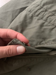 1990s Armani Faded Seafoam Green Military Parka with Removeable Quilted Lining - Size XL