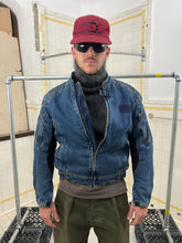 Load image into Gallery viewer, Vintage Padded Denim Moto Jacket - Size M