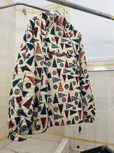 Load image into Gallery viewer, 1990s Armani Collegiate Flag Asymmetric Zip Hooded Anorak - Size L
