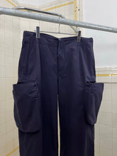 Load image into Gallery viewer, 2000s Mandarina Duck Navy 'Cocoon' Aeropants with Egg Cell Cargo Pockets - Size OS