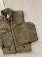 Load image into Gallery viewer, aw1992 Issey Miyake Khaki Quilted Nylon Hidden Cargo Pocket Vest - Size XL