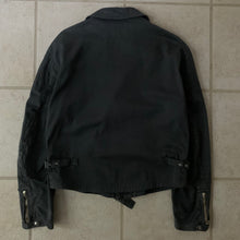Load image into Gallery viewer, 1990s Armani Faded Grey Cotton Biker Jacket - Size M