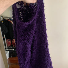 Load image into Gallery viewer, 1990s Yohji Yamamoto Purple Frayed Gauge Knit - Size M
