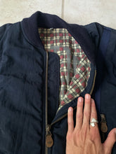 Load image into Gallery viewer, 1990s Armani Textured Nylon Bomber with Blue Contrast Seam Detail - Size XL
