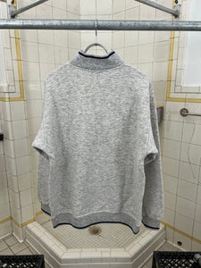 1980s Armani Quarter Zip Sweater with Skiing Graphic - Size M