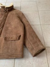 Load image into Gallery viewer, 1990s Armani Tan Suede Mouton Jacket - Size L