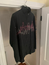Load image into Gallery viewer, 1990s Yohji Yamamoto Pixelated Soundwave Graphic Zip-up Shirt - Size L