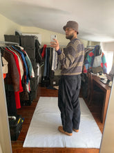 Load image into Gallery viewer, 1990s Armani Wavy Navy Cotton Jumper - Size XL
