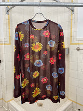 Load image into Gallery viewer, ss2002 Yohji Yamamoto Brown Sheer Floral Shirt - Size L