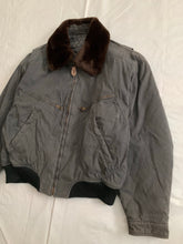 Load image into Gallery viewer, 1990s Armani Washed B-15 Bomber Jacket with Removable Fur Collar and Articulated Shoulder Gusset - Size XL