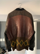 Load image into Gallery viewer, 1990s Armani Cropped Leather Bomber Jacket with Exaggerated Ribbing Hem - Size M