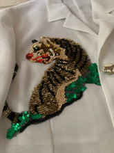 Load image into Gallery viewer, ss1998 Issey Miyake Mesh Blazer with Tiger Sequins - Size S