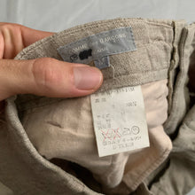 Load image into Gallery viewer, 1980s CDGH Linen Trousers with Bleach Dyed Hems - Size S