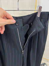 Load image into Gallery viewer, aw1993 Comme des Garcons Homme Plus Pleated Pinstripe Trousers with Bleach Dipped Hems - Size L