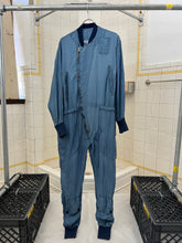 Load image into Gallery viewer, 1980s Katharine Hamnett Aqua Blue Silk Flight Suit - Size OS