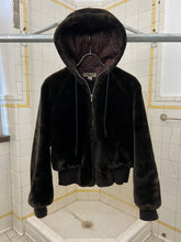 Load image into Gallery viewer, 1990s Katharine Hamnett Cropped Fuzzy Hooded Bomber - Size M