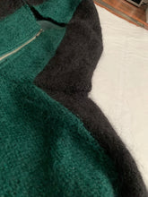 Load image into Gallery viewer, 2000s Vintage Green and Black Mohair Ninja Hoodie - Size M