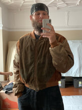 Load image into Gallery viewer, 1990s Armani Painted Corduroy and Velour Bomber - Size XL