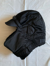 Load image into Gallery viewer, 2000s Junya Watanabe Black Nylon Aviator Hat with Fleece Lining - Size OS