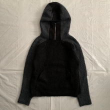 Load image into Gallery viewer, 2000s Vintage Grey and Black Mohair Ninja Hoodie - Size M