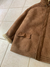 Load image into Gallery viewer, 1990s Armani Tan Suede Mouton Jacket - Size L