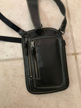Load image into Gallery viewer, ss2005 Issey Miyake Black Leather Body Holster Bag - Size OS