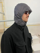 Load image into Gallery viewer, Late 1990s Mandarina Duck Thick Wool M65 Jacket with Grey Nylon Hood - Size L