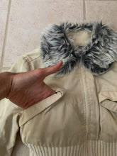 Load image into Gallery viewer, 1990s Dexter Wong Super Cropped Faux Collared Bomber Jacket with Extended Hem Ribbing - Size M
