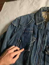 Load image into Gallery viewer, aw1986 Katharine Hamnett Denim Cargo Bomber Jacket - Size L