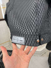Load image into Gallery viewer, 1990s Dexter Wong Textured Synthetic Cropped Trucker Jacket - Size M