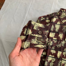 Load image into Gallery viewer, ss1996 Issey Miyake Green &amp; Maroon Graphic Striped Dyed Shirt - Size L