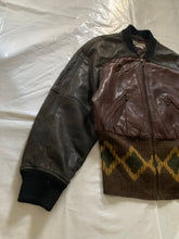 Load image into Gallery viewer, 1990s Armani Cropped Leather Bomber Jacket with Exaggerated Ribbing Hem - Size M